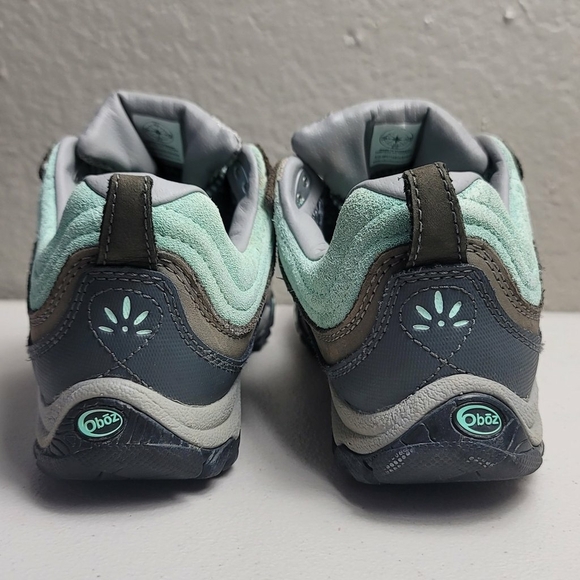 Oboz Sapphire Low Womens Size 7 Shoes Gray Leather Waterproof Hiking Sneakers - Picture 3 of 8